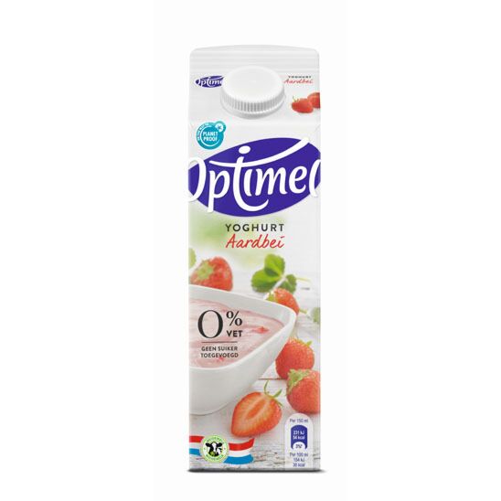 Optimel yoghurt aardbei 0%vet