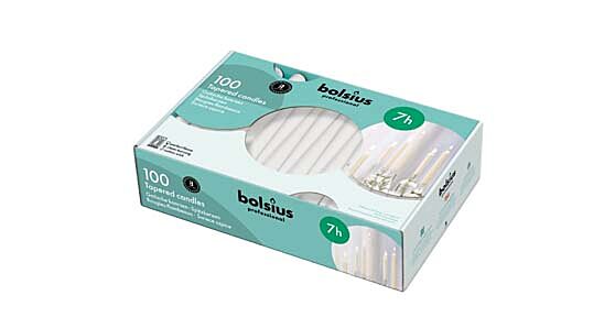 Bolsius gotische kaars 240/23 wit