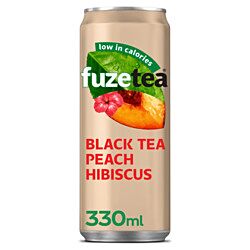 Fuze tea peach/hibiscus 33cl blik