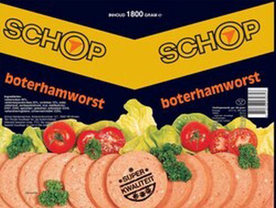 Schop boterhamworst blik