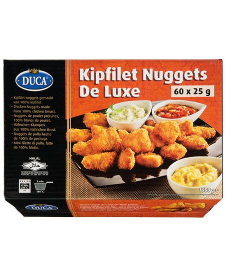 Duca kipfilet nugget luxe 25gr HL