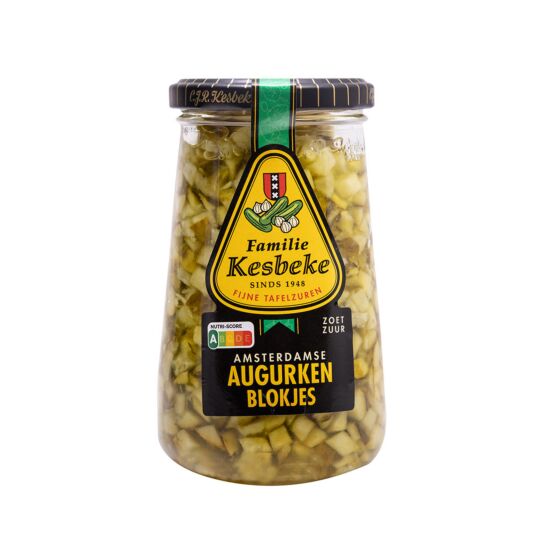 Kesbeke augurken blokjes 370ml