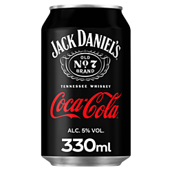 !Jack daniels & cola blik 33cl