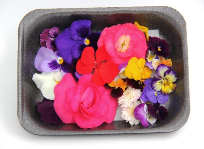 Eetbare bloemen MIX per bakje