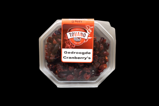 Tovano Cranberry gedr. bakje 125