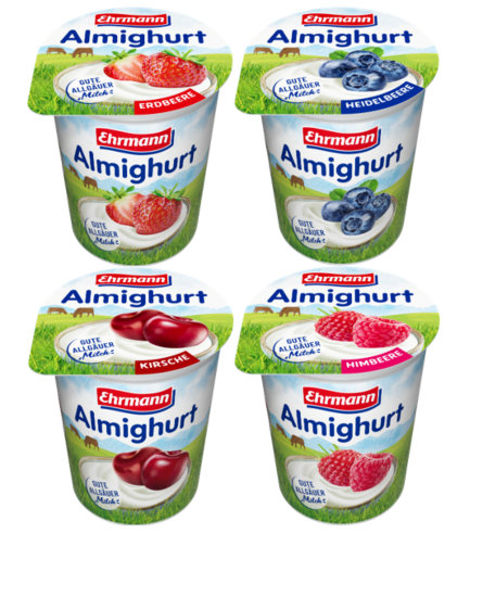 !Ehrmann almighurt vruchten 150gr