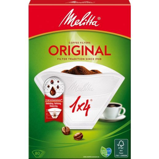 Melitta koffiefilter 1x4/80 wit