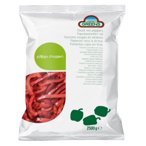 Greens paprika strips rood 2,5kg