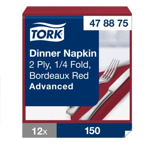Tork servet bordeaux 39x39 2lg