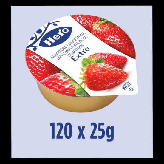 Hero extra aardbeienjam 25gr
