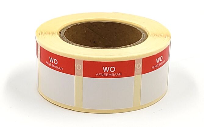 Sticker woe verwijderbaar 25x25m