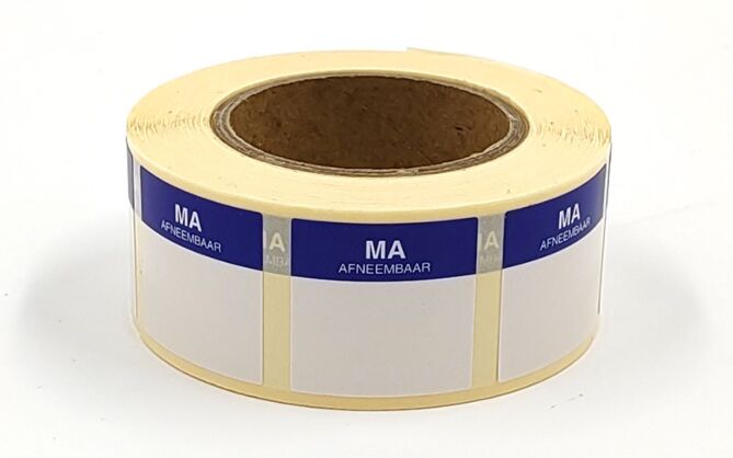 Sticker ma verwijderbaar 25x25mm