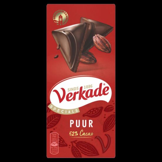 !Verkade chocoladereep puur 90gr