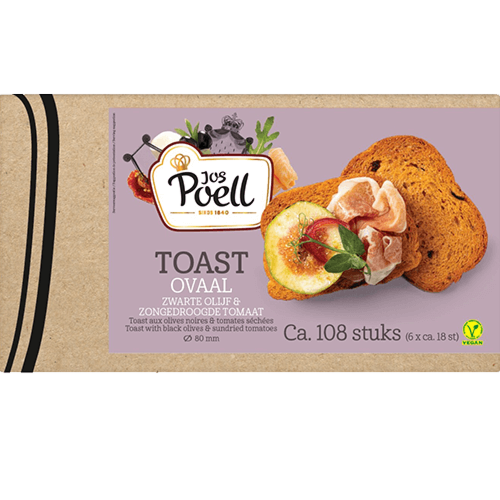 Jos Poell toast olijf/tomaat VGN