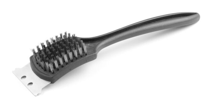 Hendi staalborstel+schraper 31cm