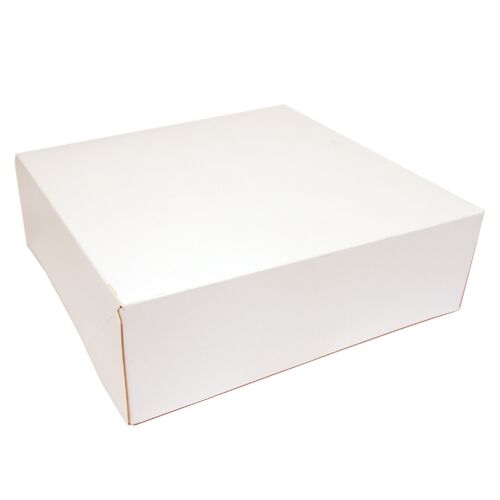 Gebaksdoos wit karton 25x25cm