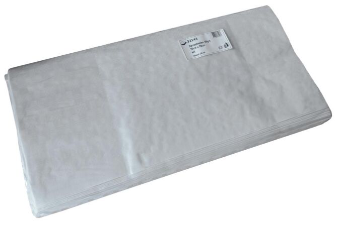 Damastvel wit 70x70cm