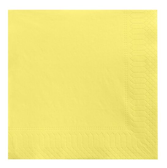 Vhc servet licht geel 2lg 33x33cm