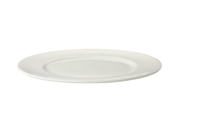 !Lux bord brede rand wit 25,5cm