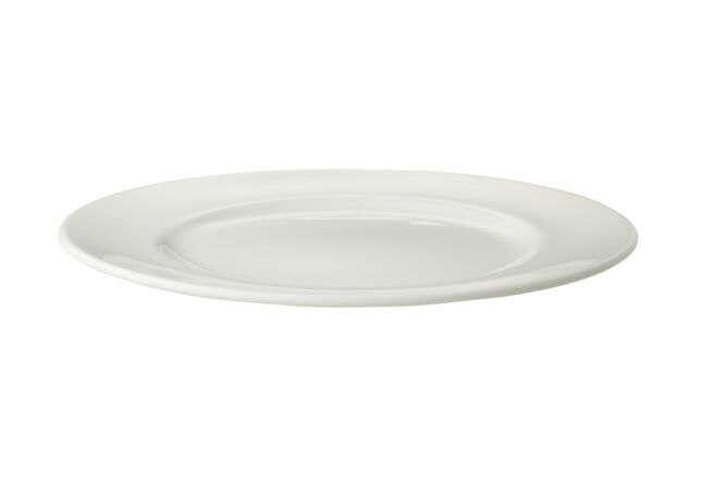 !Lux bord brede rand wit 28cm