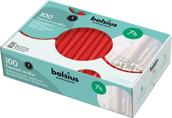 Bolsius gotische kaars 240/23 rd