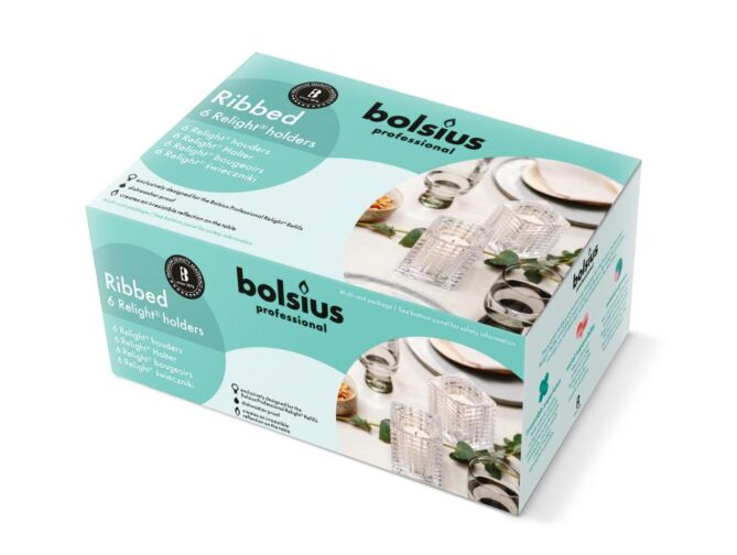!Bolsius ribbed houder relight