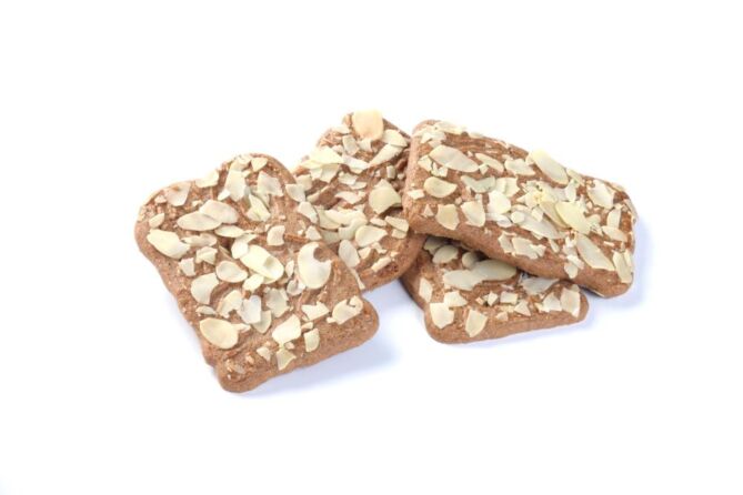 Speculaasjes met amandelschaafse