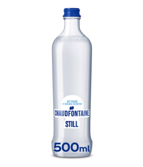 Chaudf. still blauw glas 50cl